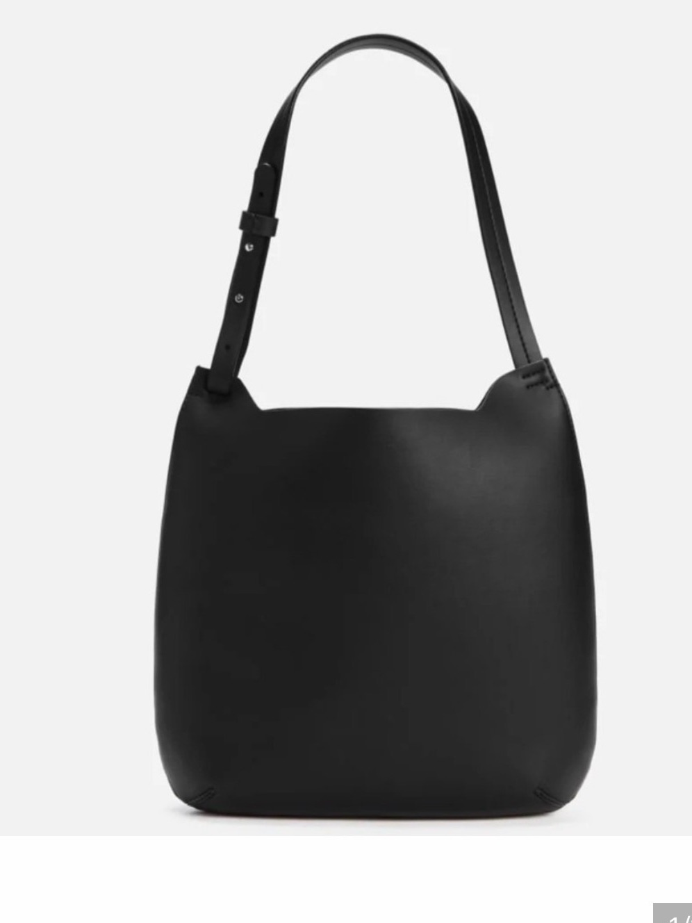 Everlane Black Cactus Leather Hobo Bag
